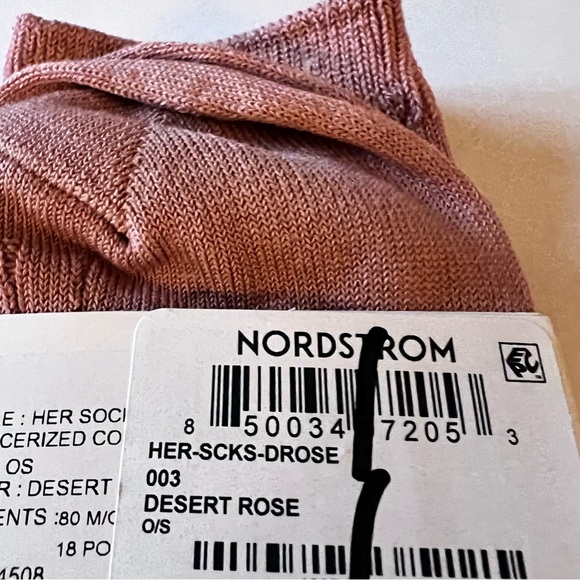 LE BON SHOPPE HER SOCKS DESERT ROSE OS NWT - Picture 5 of 12
